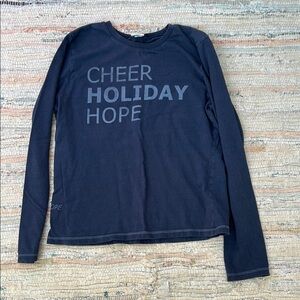 Old navy long sleeve t shirt Y2K holiday cheer hope size L